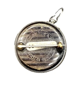 Vintage Enamel Ketcham Mcdougall Retractable Chain Pin - Picture 1 of 6