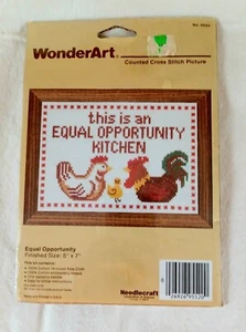 WonderArt gezählter Kreuzstich Hühner Chancengleichheit Küche Neu in Verpackung #5520 - Bild 1 von 2