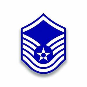 DHDM Designs USAF E7 Msgt Master Sergeant Air Force 5-Inch Rank 2-Pack Stickers