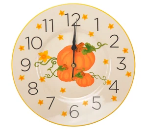 Temp-tations by Tara 10,5 Zoll PUMPKIN PATCH Runde Uhr K85879 - Bild 1 von 2