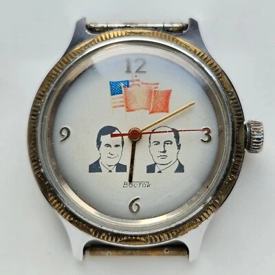 De colección Vostok 2414A Anfibia soviética rusa komandirskie Gorbachov Bush Foto 1 de 4