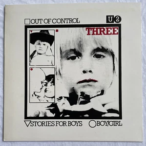 U2 -Out Of Control/Three- Rare Irish 7” Early Red CBS Label With Picture Sleeve - Picture 1 of 4
