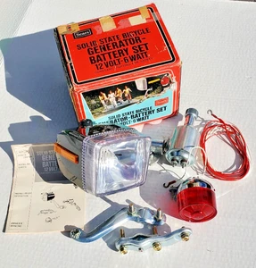 NOS Sears Generator + Battery Head Light Set Bicycle Screamer Murray Huffy AMF - Picture 1 of 21