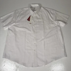 Cutter & Buck Fine Twill Shirt Men's 3XB White Button Down Short Sleeve NWT - Picture 1 of 12