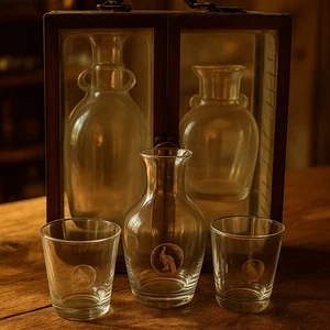 Wild Turkey Rare Breed Vitrine Set 2010 Dekanter & 2 Gläser Holz Bar Dekor - Bild 1 von 21