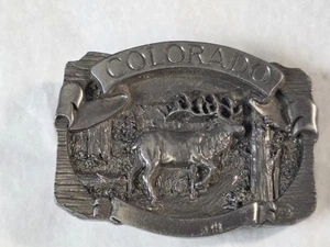 Vintage 1988 C & J Colorado Elk Belt Buckle - Picture 1 of 6