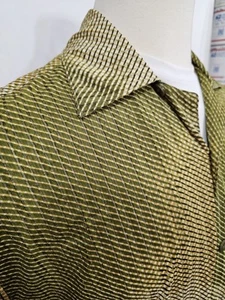 VTG Maltos Disco Club Shirt Men's 2XL GOLD Fleck GREEN Tye-Dye Pattern *Nice! - Picture 1 of 15