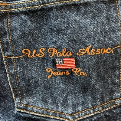 Винтажные прямые джинсы U.S. Polo Assn средней стирки с высокой талией размер 11/12 - Изображение 1 из 4