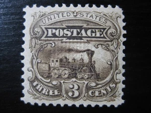 ESTADOS UNIDOS Sc. #114-E6 ¡Sello de ensayo marrón negro escaso como nuevo MNH con parrilla! - Imagen 1 de 2