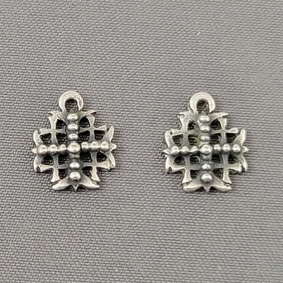 James Avery 2 Small Maltese Cross as Charms or make Earrings - Sterling Silver - Image 1 of 4