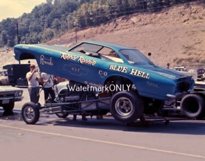 "Rapid Ronnie Runyan" 1968 "Blue Hell" Chevy Corvair NITRO Funny Car PHOTO! #3b - Picture 1 of 2