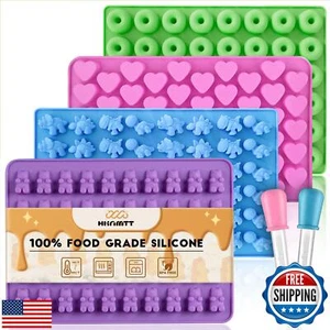 Gummy Bear Molds Silicone Mini Size, Non-stick Chocolate Candy Gummy Mould fo - Picture 1 of 5