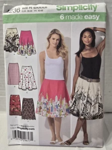 Simplicity Pattern 4236 SKIRT- 6 Made Easy-Misses 12 14 16 18 20 Uncut  NOS - Picture 1 of 8