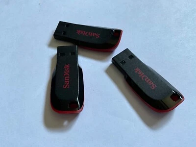 Lot 3pcs 8gb Sandisk flash drive USB2 for PC and Androids with Standard USB slot - Image 1 of 3
