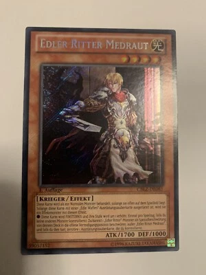 yugioh  Noble Knight Medraut Cblz-en081 Secret rare german misprint hot! - Image 1 of 4