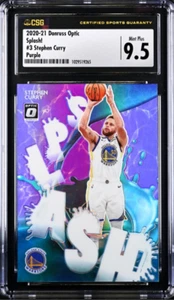 ⭐️ STEPHEN CURRY 2020 DONRUSS OPTIC SPLASH PURPLE #3 CSG 9.5 MINT+ GRADED CARD🔥 - Picture 1 of 2