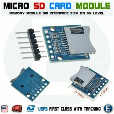 1 x TF Micro SD Card Module Mini SD Memory Module for Arduino AVR SPI Interface - Image 1 of 4