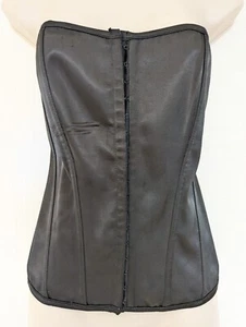 Damen Ann Summers schwarz Satin Schnürung Korsett baskisch schulterfrei Größe 14 - Bild 1 von 11