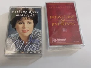 2 New Country Cassette Tapes Patsy Cline & Jim Reeves and patsy Cline "Midnight" - Picture 1 of 8