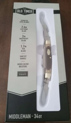 Old Timer Middleman 34OT 3 blade folding knife - New in Box! - Image 1 of 4