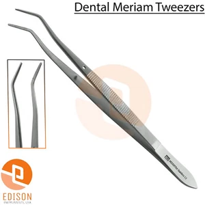 Meriam Tweezer Serrated Angled Tip 16cm Dental Surgical Cotton Pick Forceps - Bild 1 von 3