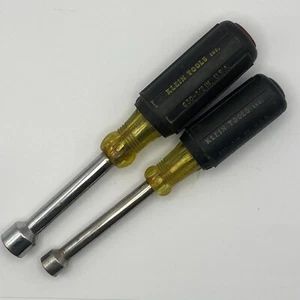 Vintage Klein Tools 1/2" 3/8" Set Of 2 Nut driver 630 USA - Picture 1 of 7