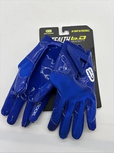 Football Gloves Solid Stealth 6.0 Boost Plus Men's Receiver Gloves - Adult L - Picture 1 of 6