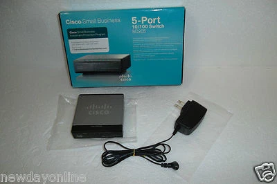 Cisco 5-Port Fast Ethernet Network Switch 10/100 Full Duplex 100Base-TX SD205  - Image 1 of 4