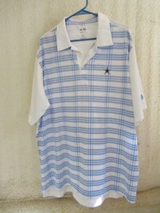 Dallas Cowboys Star Logo ADIDAS Golf Shirt Mens Size 2XL ClimaCool Blue Great - Picture 1 of 7