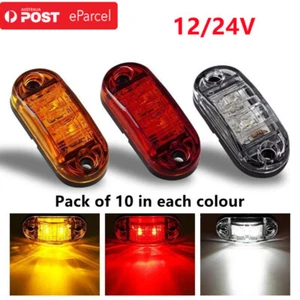 10X CLEARANCE LIGHT LED SIDE MARKER AMBER RED WHITE TRAILER TRUCK CARAVAN 12-24V - Picture 1 of 8