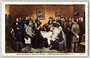 Postcard - Abraham Lincoln Death Bed Scene - Picture 1 of 2