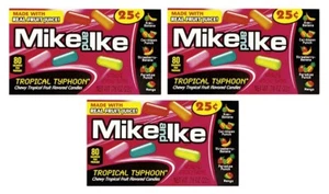 3 caramelos masticables Mike & Ike Tropical Typhoon Minis con sabor a fruta tropical (22 g) - Imagen 1 de 1