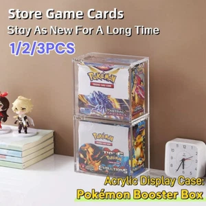 Premium Acrylic Display Case Magnetic Lid For Pokémon Booster Box Elite Trainer - Picture 1 of 15