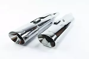 Monster Slip-On Mufflers Harley Davidson Oval Exhaust Pipes Touring Glide - Picture 1 of 8