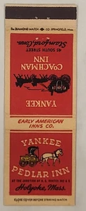 Matchcover USA Holyoke Mass Yankee Pedlar Inn - Picture 1 of 2