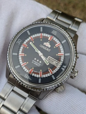 Reloj Hombre Hombre Vintage Orient 3 Estrellas King Diver Día/Fecha GS469620 Japón Foto 1 de 4