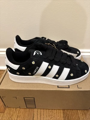 Talla 8 - Adidas Campus 00s Negro Blanco Floral Bordado Mujer’s Foto 1 de 4