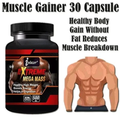 THE BODYBUILDER MASS GAINER CAPSULE FOR MUSCLE & WEIGHT GAIN (30 CAPSULES) - Image 1 of 4