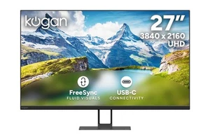 Kogan 27" UHD 4K Frameless USB-C Monitor (3840 x 2160), 27 Inch, Black, Computer - Picture 1 of 9