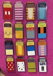 Disney Parks 2025 Character Trash Bins Cans Mystery Pins Complete Full Set - Picture 1 of 1