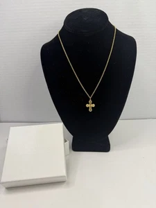 En Route 18K gold plated Mini Cross necklace Koleen Diaz - Picture 1 of 6