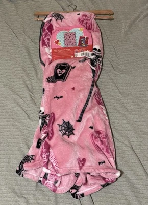 Nightmare Before Christmas Silk Touch Throw Pink Blanket Valentine's Jack Sally - Image 1 of 3