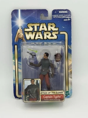 Figura de acción Hasbro Star Wars AOTC Capitán Typho Padmes Jefe de Seguridad 2002 Foto 1 de 2