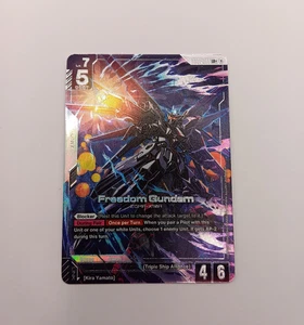 Freedom Gundam GD01-065 LR+ Legendary Rare Plus Alternate Art Bandai Gundam CCG - Picture 1 of 2