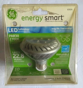 GE LED/10W-PAR30/ 2700k Energy Smart FloodLight 63026 New  - Picture 1 of 2