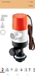 VEVOR Modern 12V 500 GPH Straight Livewell Aerator Pump with Dual Inlets, ABA... - Bild 1 von 1