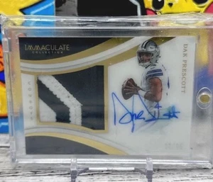 2018 Panini Immaculate Collection - Dak Prescott #107 Auto 7 of 20 - Picture 1 of 2
