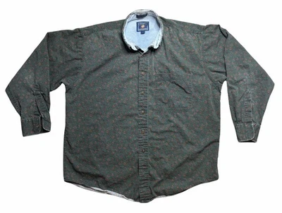 Camisa Grande Chaps Ralph Lauren Para Hombre Vintage Años 90 Paisley Abotonada Manga Larga Foto 1 de 4