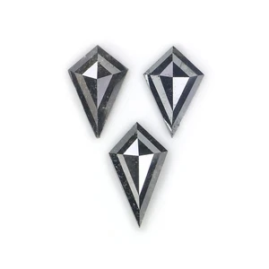 1.53 CT Natural Loose Kite Shape Diamond 9.45 MM Salt And Pepper Diamond L3440 - Picture 1 of 8