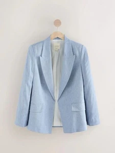 NEXT - Blue Tailored Blazer With Linen Size 12 *BNWT* RRP £55 - Picture 1 of 10